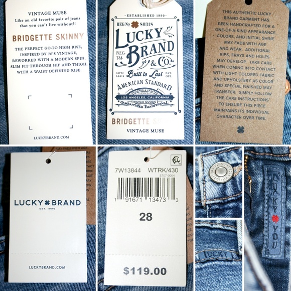 Destroyed Cuff Contrast Pocket Skinny Jean NWT - Picture 6 of 8